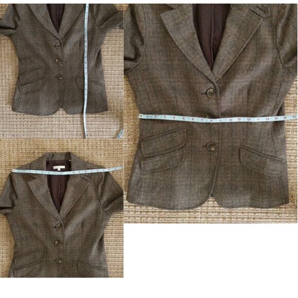 Vince Wool Cashmere Glen Check Blazer – Women’s Size 8 Tailored Jacket - Picture 6 of 6